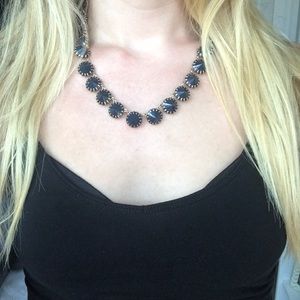 J. Crew black stone and gold necklace